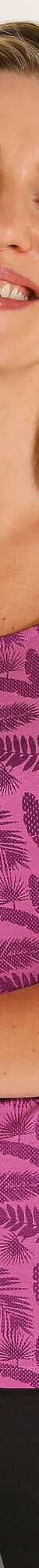 T-shirt fluide imprimé végétal (violet) T-shirt fluide imprimé végétal (violet)